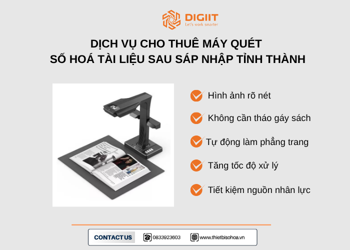 Dịch vụ cho thuê máy quét hồ sơ sau sáp nhập tỉnh thành