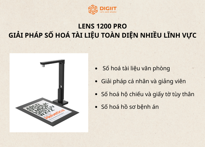 Máy scan thông minh Lens 1200 Pro - giải pháp số hoá tài liệu toàn diện 