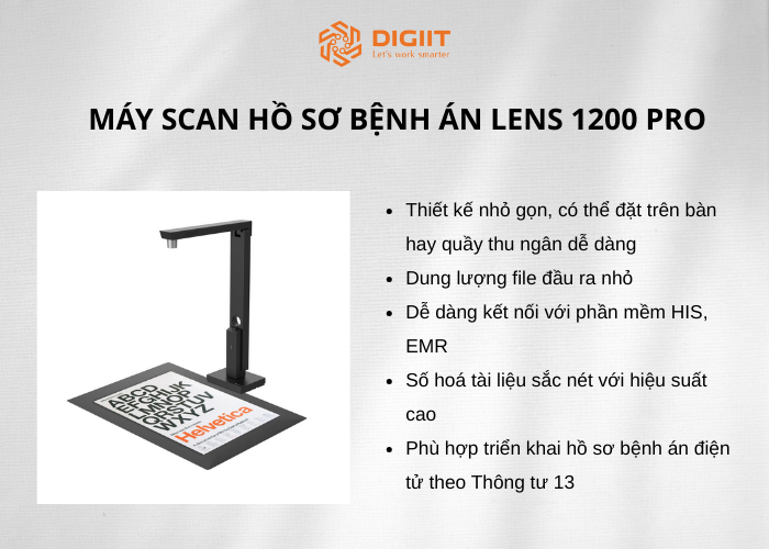 Máy scan hồ sơ bệnh án Lens 1200 Pro