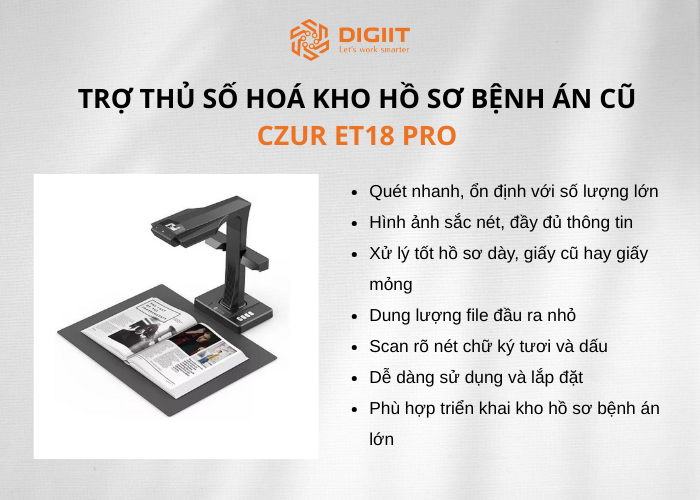 Máy scan hồ sơ bệnh án ET18 Pro 